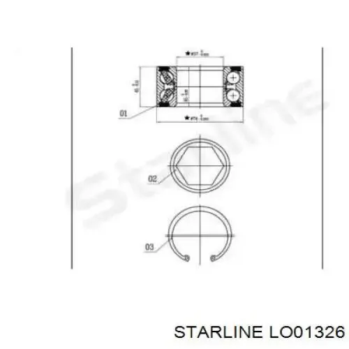 Cojinete de rueda LO01326 Starline