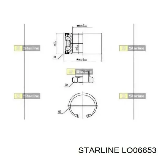 Cojinete de rueda delantero Mazda CX-5 1 KE, GH