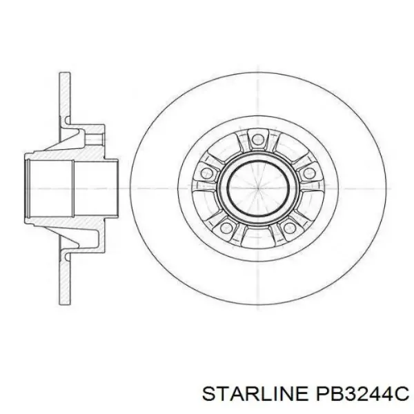 Disco de freno trasero Renault Trafic 2 FL