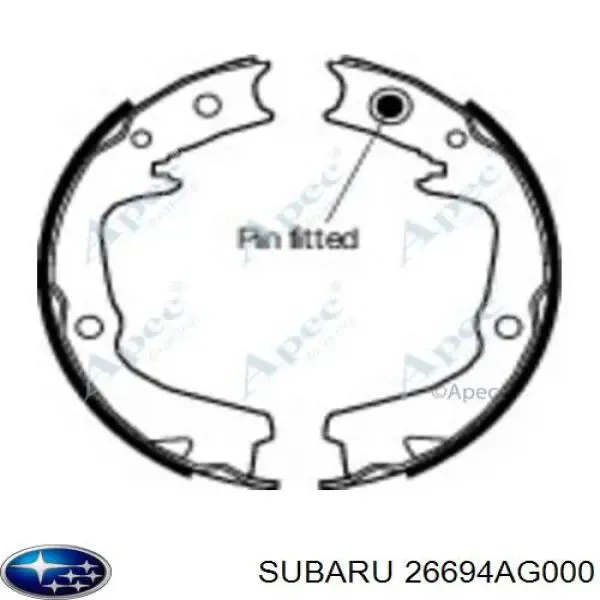 Juego de zapatas de frenos, freno de estacionamiento Subaru Legacy 2 BD, BG