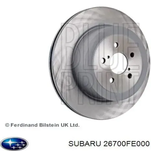 Disco de freno trasero 26700FE000 Subaru