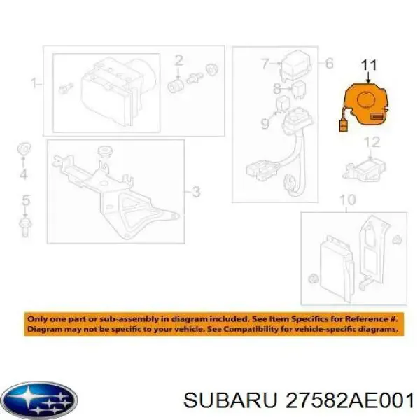 Sensor angulo de giro Subaru Forester II