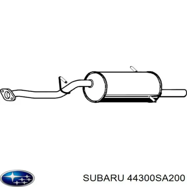 Silenciador trasero 44300SA200 Subaru