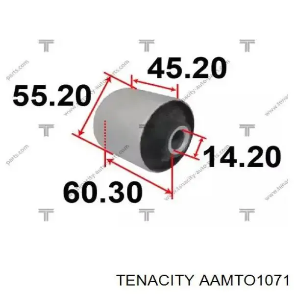 Buje del brazo longitudinal trasero AAMTO1071 Tenacity