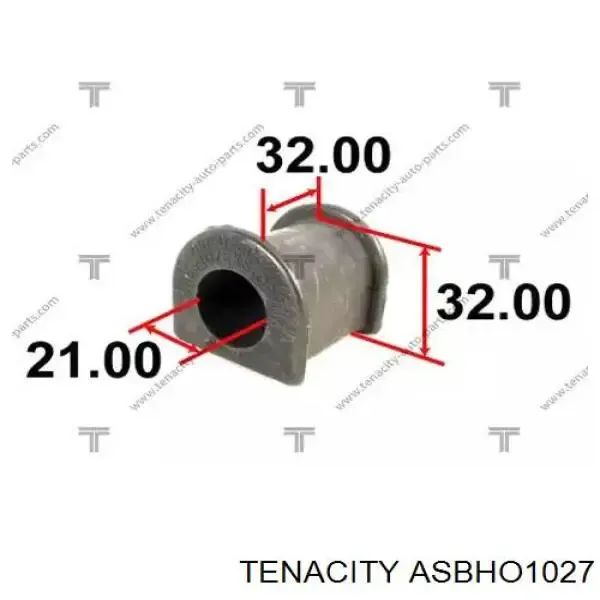 Buje de barra estabilizadora trasera ASBHO1027 Tenacity