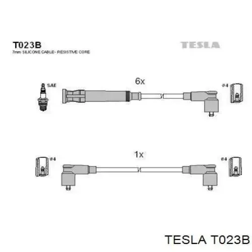 Cables de bujías T023B Tesla