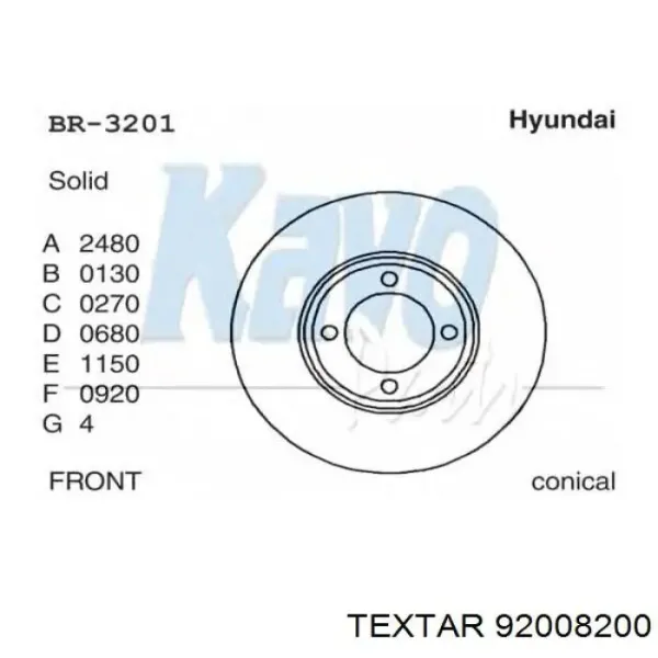 Freno de disco delantero Ford Taunus GBTS, GBFS, CBTS