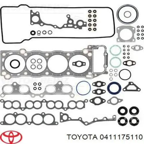 Juego de juntas para motor 0411175111 Toyota