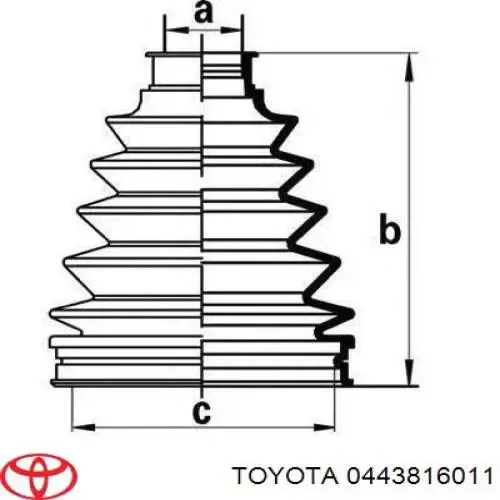 Fuelle, árbol de transmisión delantero exterior Toyota Celica T16