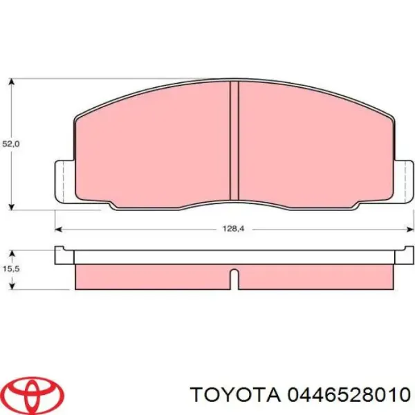 Pastillas de freno 0446528010 Toyota