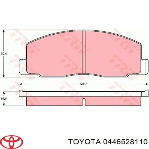Pastillas de freno 0446528110 Toyota