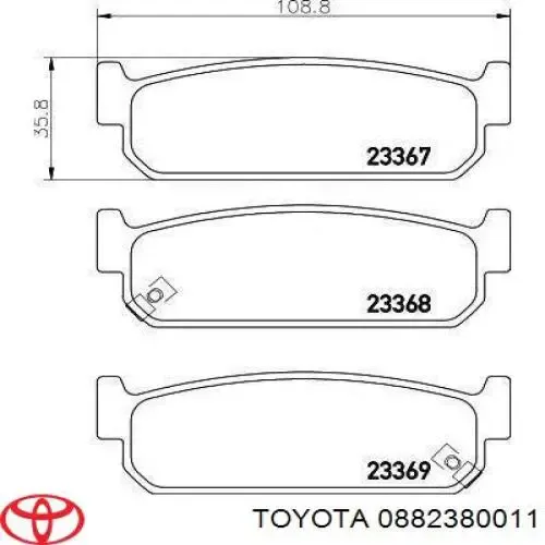Liquido de frenos 0882380011 Toyota