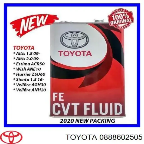 Aceite caja de cambios 0888602505 Toyota
