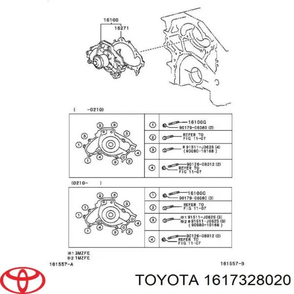 Polea, bomba de agua Toyota RAV4 II SUV (XA2) (2000 - 2005) precio, desde