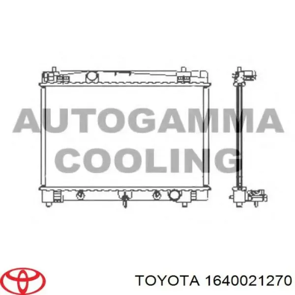 Radiador 1640021270 Toyota