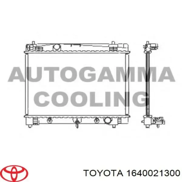 Radiador 1640021300 Toyota