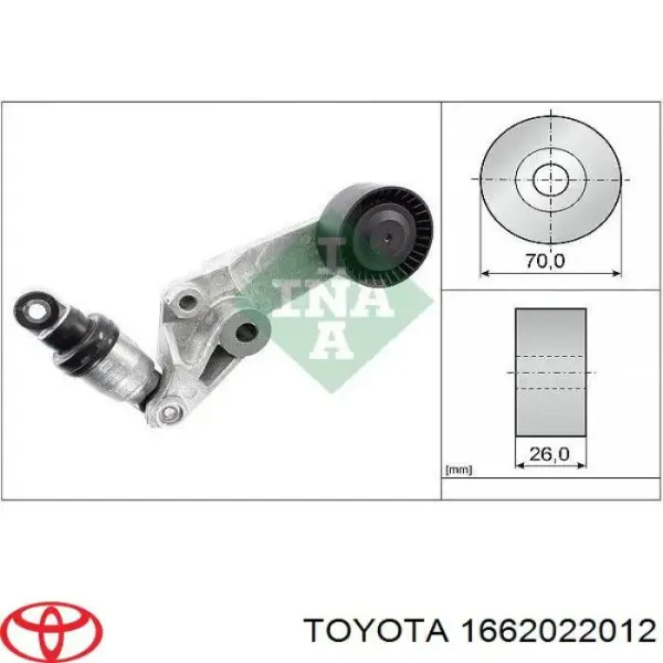 Tensor de correa, correa poli V Toyota Corolla E12