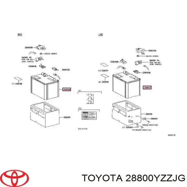Batería 28800YZZJG Toyota