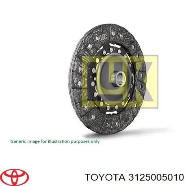 Disco de embrague 3125005010 Toyota