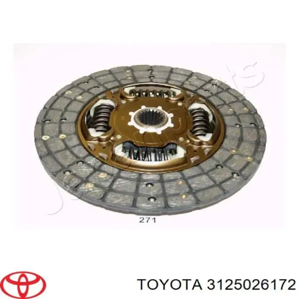 Disco de embrague 3125026172 Toyota