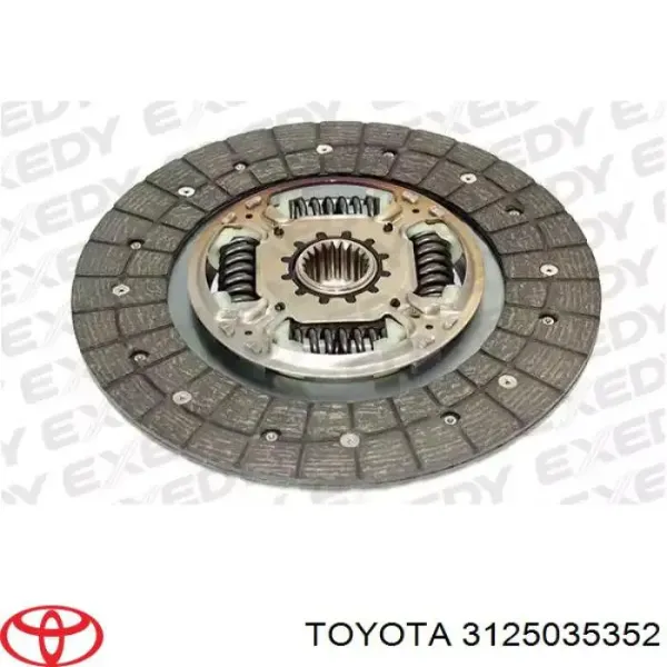 Disco de embrague 3125035352 Toyota