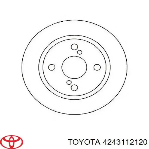 Disco de freno trasero Toyota Corolla E9