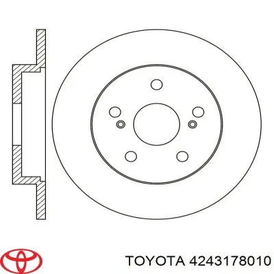 Disco de freno trasero TOYOTA 4243178010