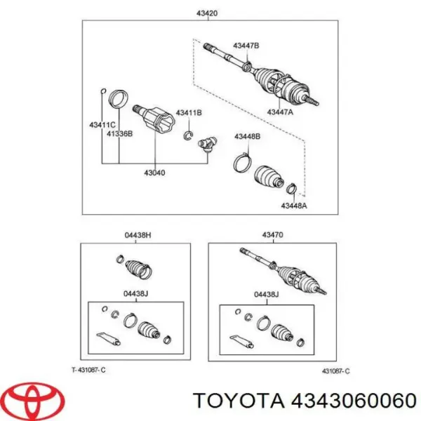 Semieje delantero derecho NCV69170 GSP