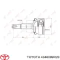 Junta homocinética exterior delantera derecha Toyota Corolla E15