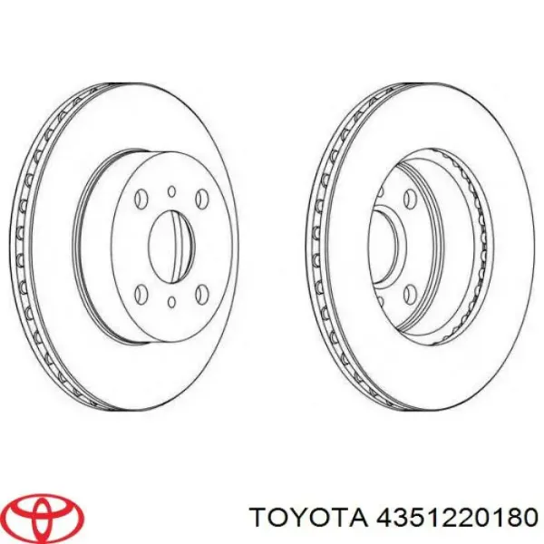 Disco de freno 4351220180 Toyota
