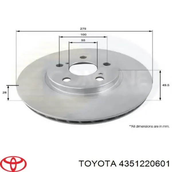 Freno de disco delantero Toyota Celica T16