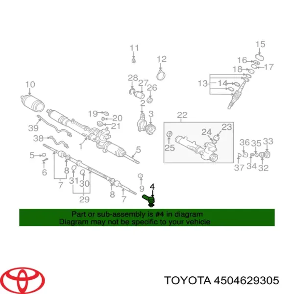 Rótula barra de acoplamiento exterior Toyota RAV4 1 XA