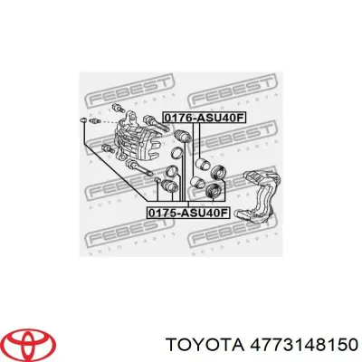Émbolo, pinza del freno delantera TOYOTA 4773148150
