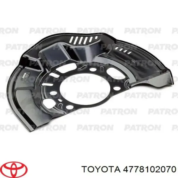 Chapa protectora contra salpicaduras, disco de freno delantero derecho 4778102070 Toyota