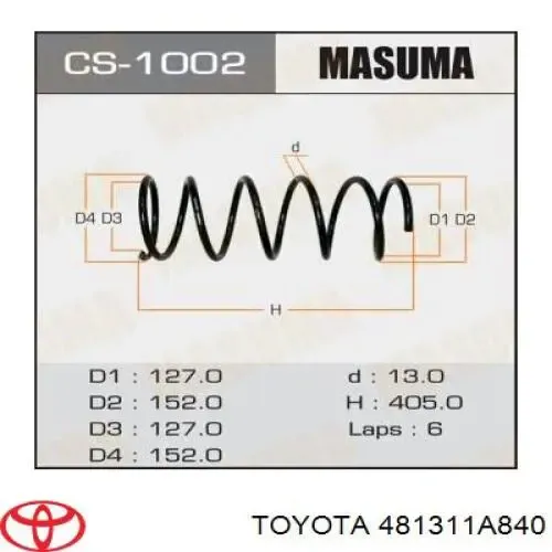 Comprar Muelle delantero Toyota Corolla  E8