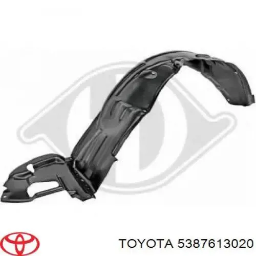Guardabarros interior izquierdo, aleta delantera 5387613020 Toyota