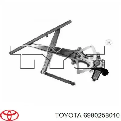 Mecanismo de elevalunas, puerta delantera izquierda TOYOTA 6980258010