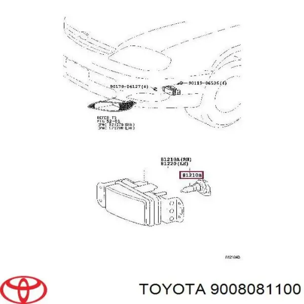 Bombilla antiniebla Toyota Corolla E12U