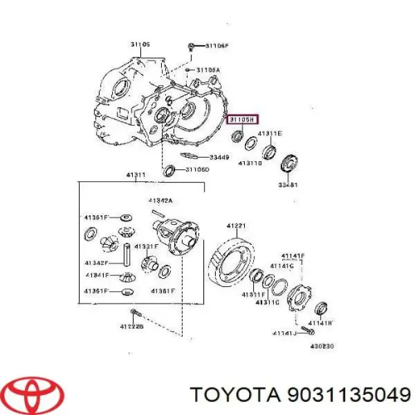 Retén de cigüeñal frontal 1351001M00 Nissan/Infiniti