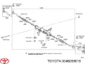 Abrazadera del guardapolvo de la cremallera de dirección Toyota RAV4 XA2