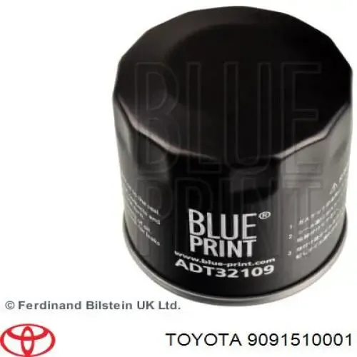 Filtro de aceite 9091510001 Toyota
