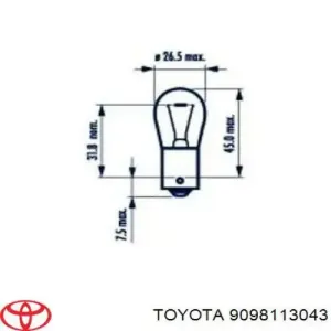 Bombilla 9098113043 TOYOTA