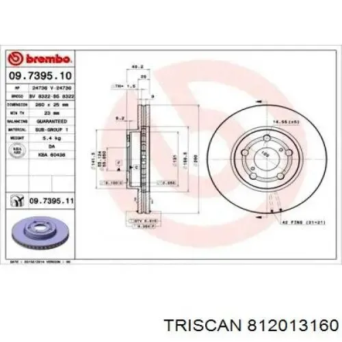 Freno de disco delantero Toyota Celica T16