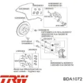 Soporte de la pinza de freno trasera Land Rover Range Rover L322