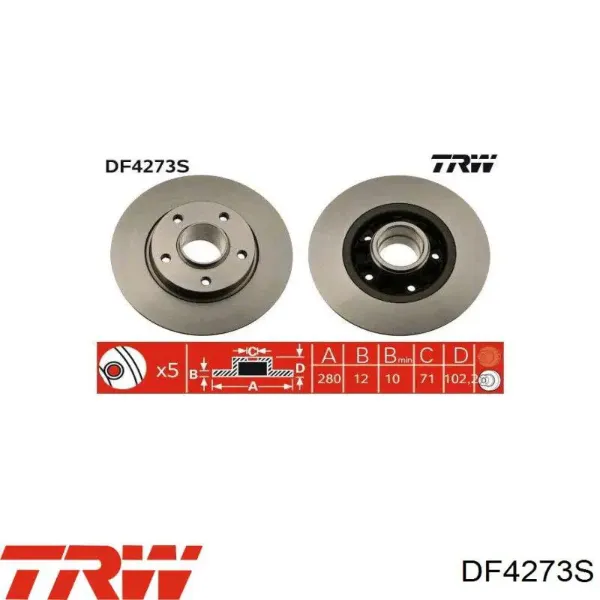 Disco de freno trasero Renault Trafic 2 FL