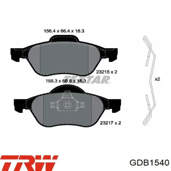Pastillas de freno delanteras Renault Laguna 2 BG0, BG1