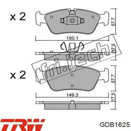 Pastillas de freno delanteras BMW 1 E81, E87