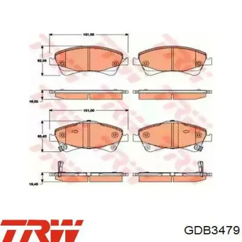 Pastillas freno delanteras TRW GDB3479 precio, desde