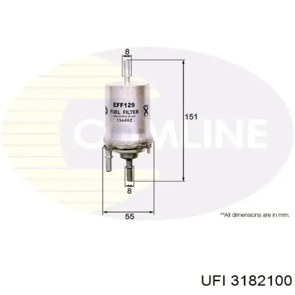 Filtro de combustible 3182100 UFI