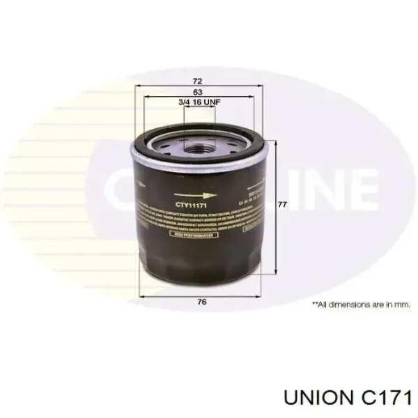 Filtro de aceite C171 Union